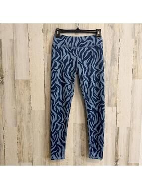 Zella Girls XL 14/16 Blue Zebra Print Athletic Leggings